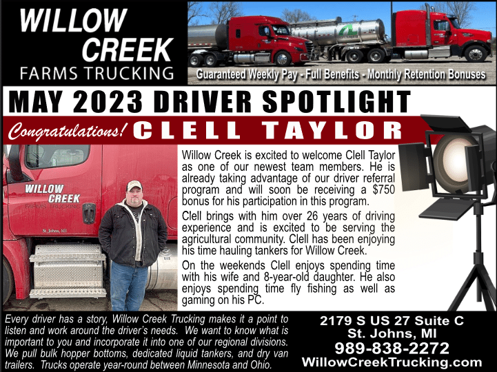 May Driver Spotlight employee at Willow Creek